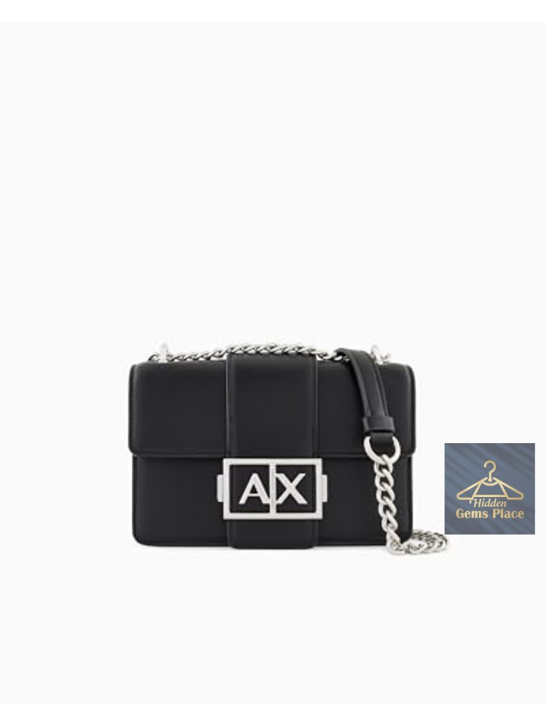 Chain Strap Crossbody Bag With Top Handle - Polyester Satchel